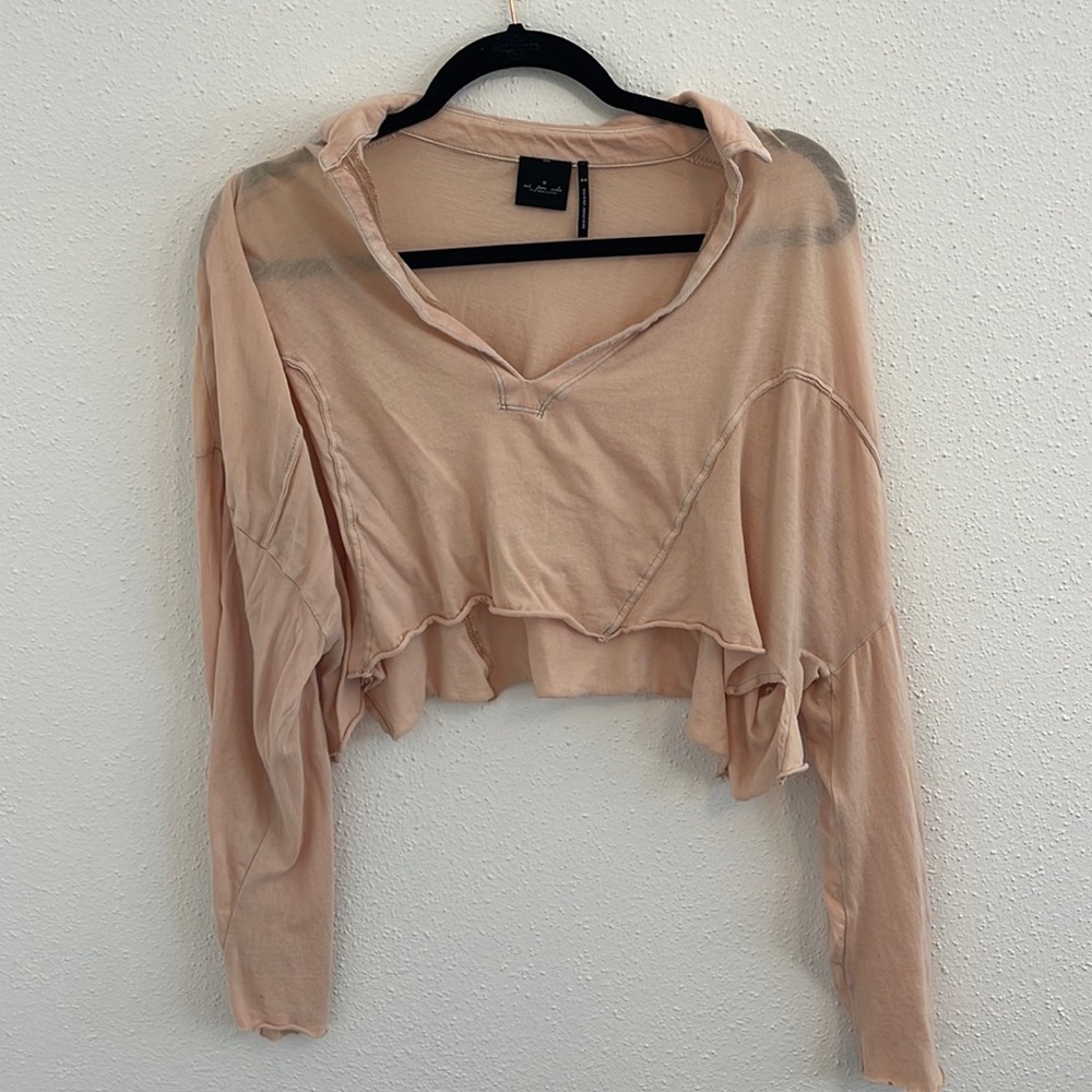 Urban Outfitters Out from Under Orange Long Sleeve Crop Top Size Medium M